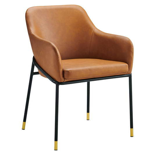 Rovelle Eco-Leather Dining Chair, Black & Tan