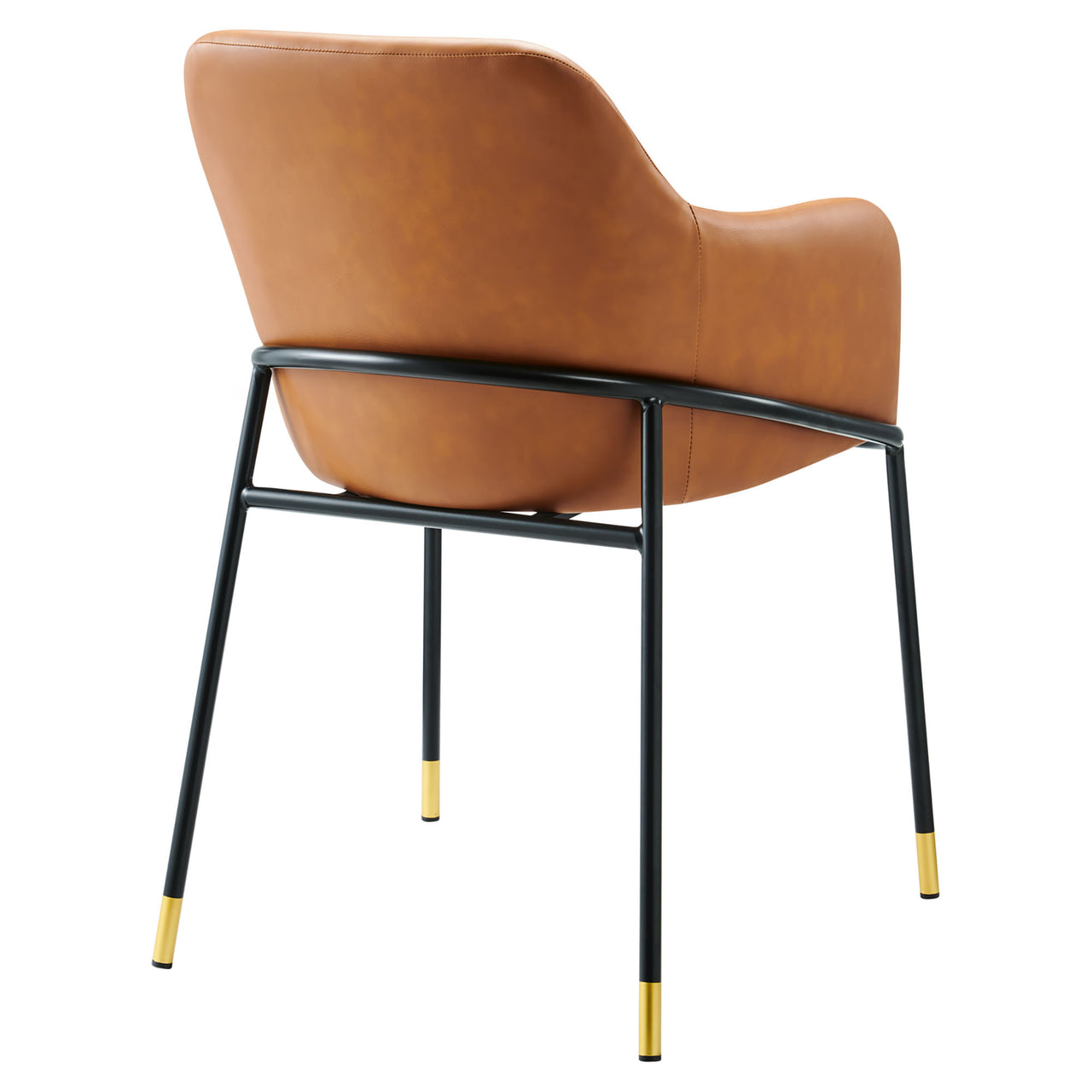 Rovelle Eco-Leather Dining Chair, Black & Tan