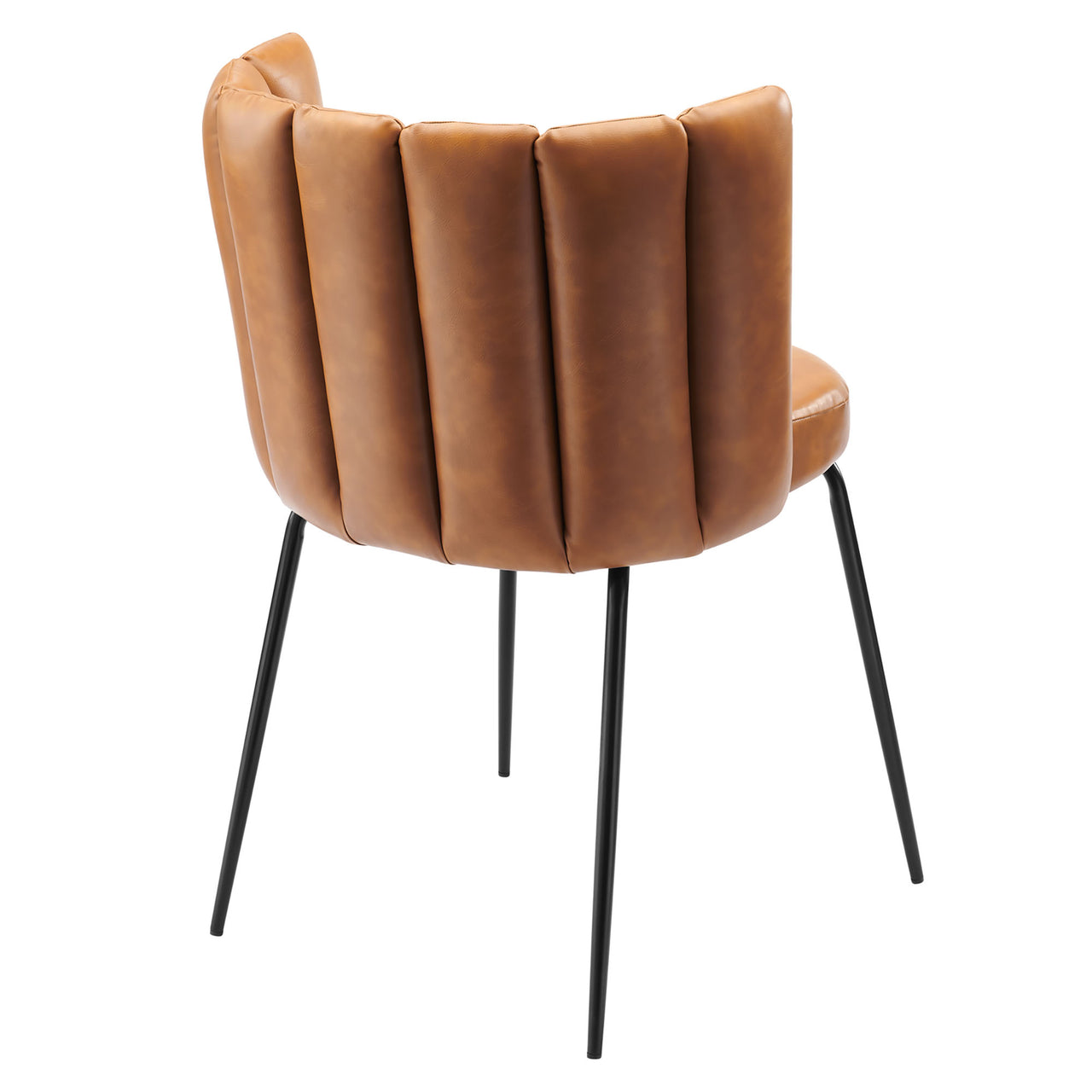 Honor Eco-Leather Dining Chair Set of 2, Black & Tan