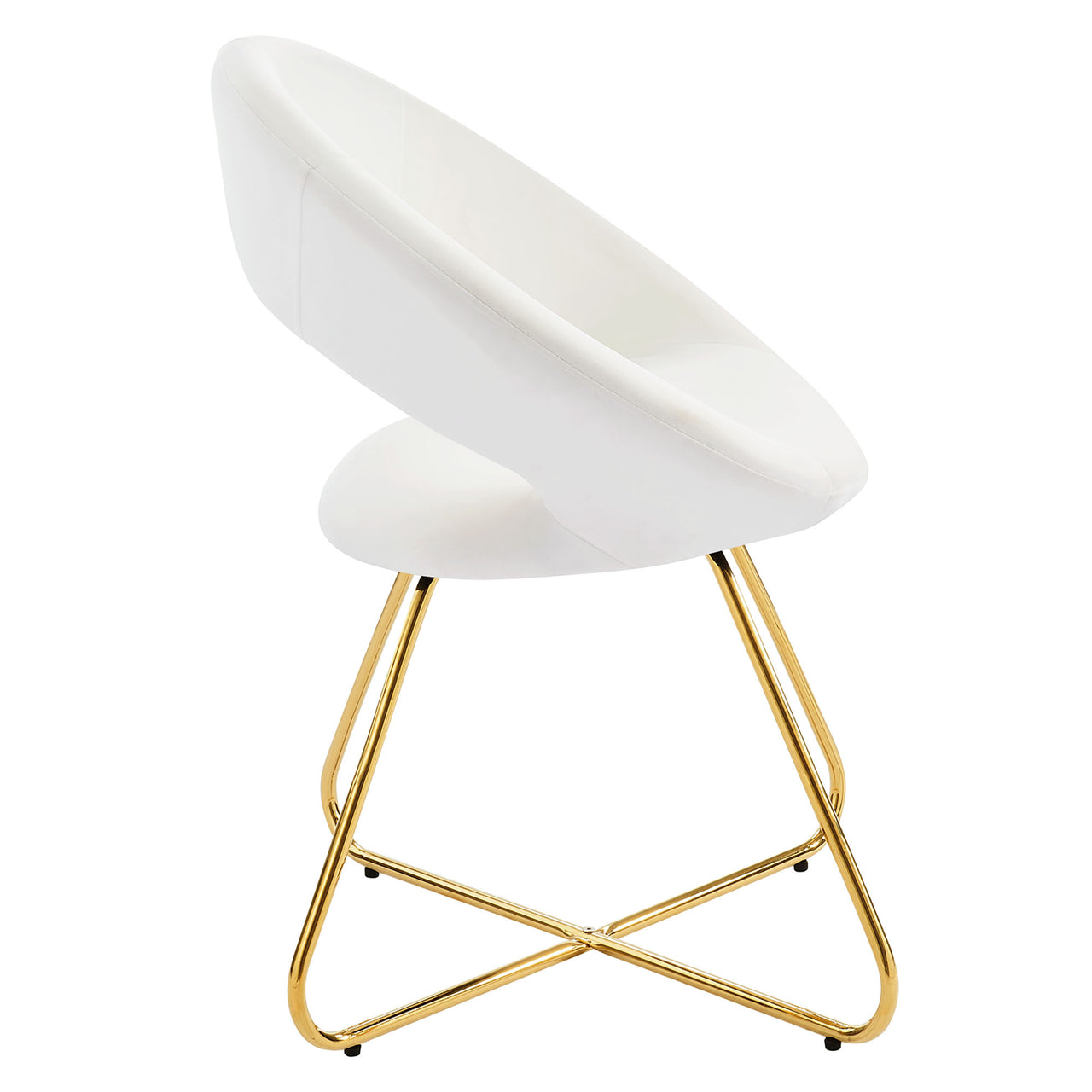 Epicenter Upholstered Velvet Chair Set of 2, White