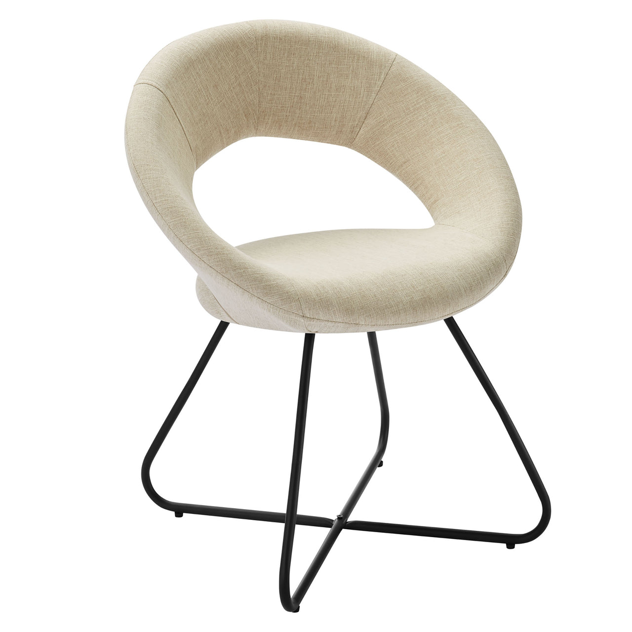 Epicenter Fabric Dining Chair Set of 2, Beige