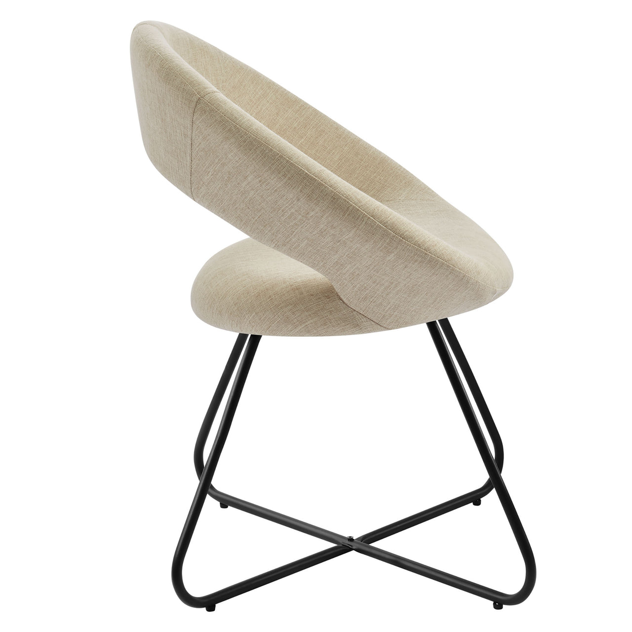 Epicenter Fabric Dining Chair Set of 2, Beige