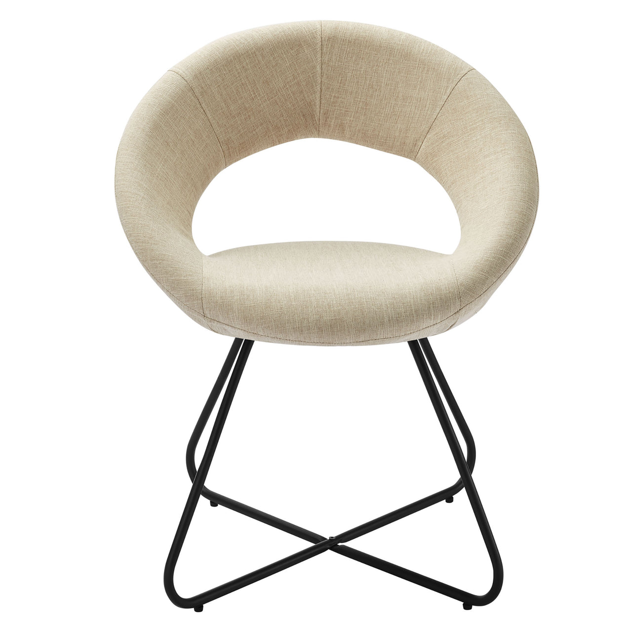 Epicenter Fabric Dining Chair Set of 2, Beige