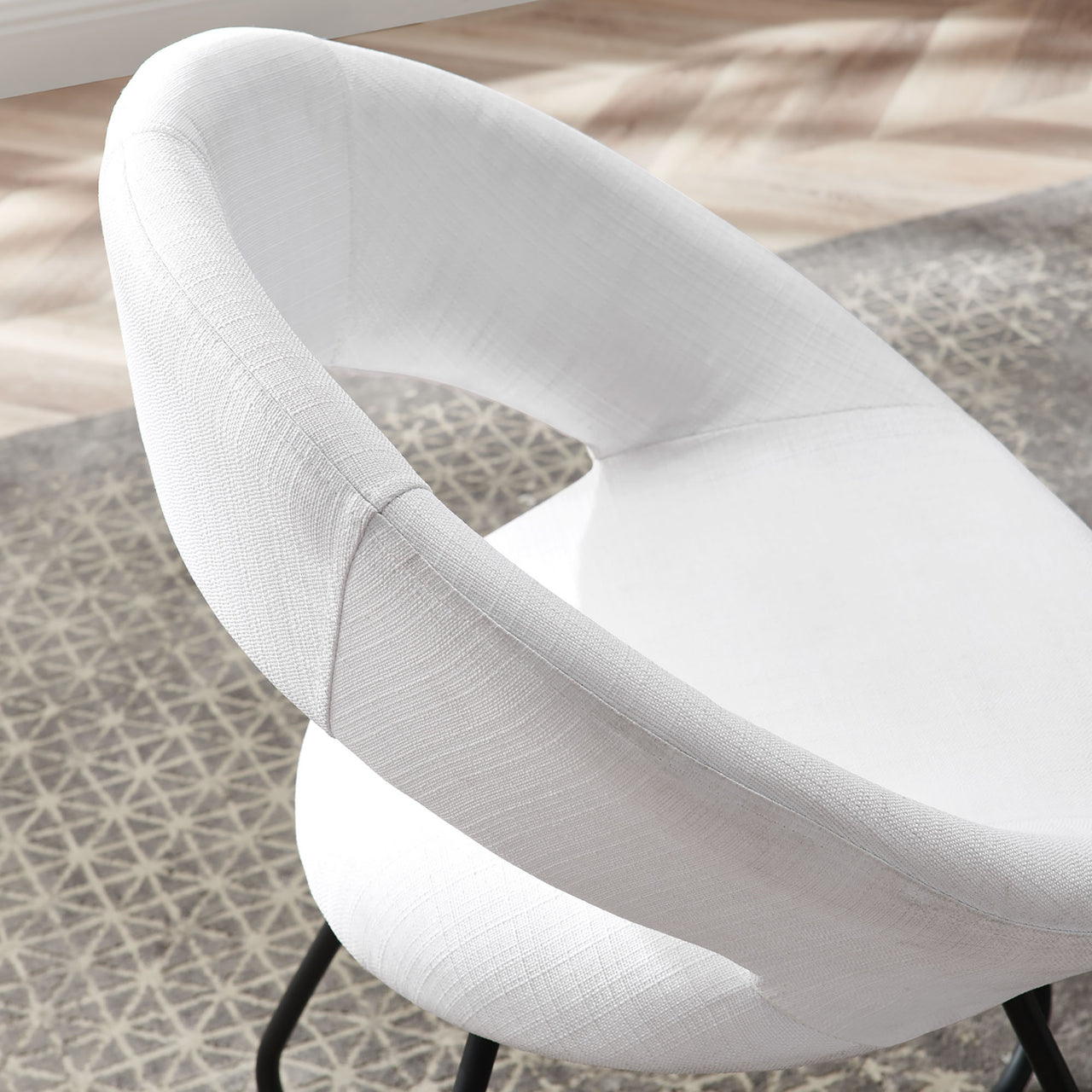 Epicenter Fabric Dining Chair Set of 2, White
