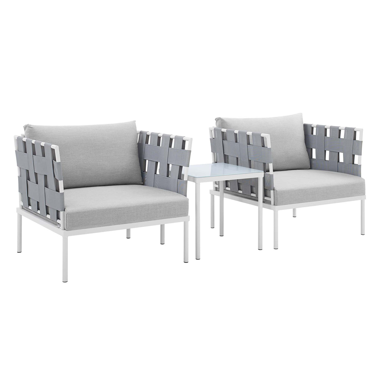 Harmonize 3-Piece Sunbrella® Alfresco Seating Set, Gray