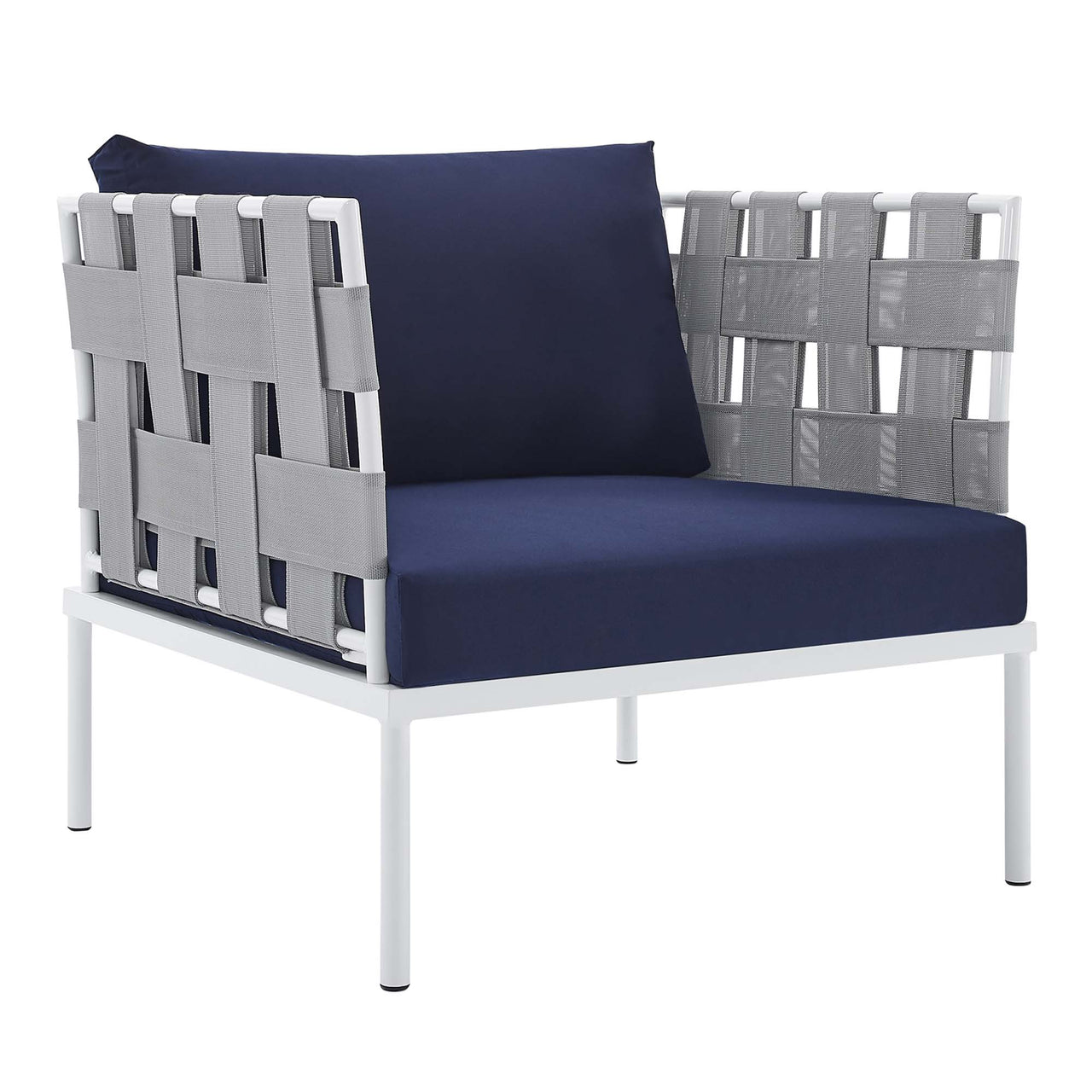 Harmonize 3-Piece Sunbrella® Alfresco Seating Set, Gray & Navy
