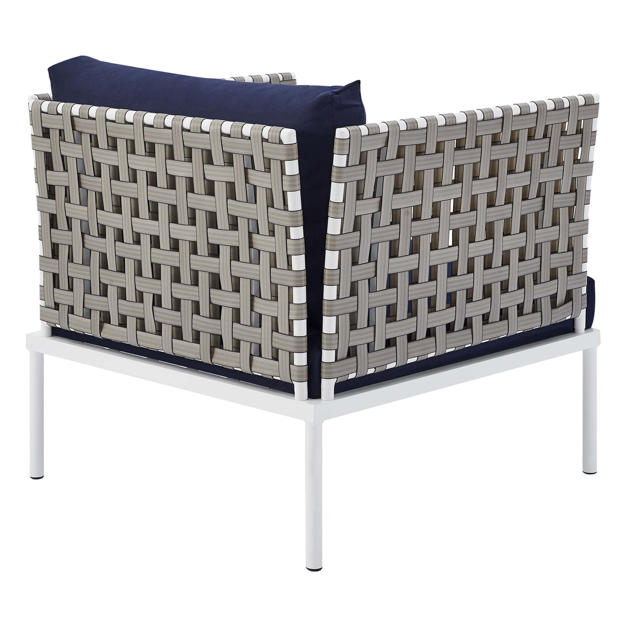 Harmonize 5-Piece Sunbrella® Basket Weave Alfresco Seating Set, Tan & Navy