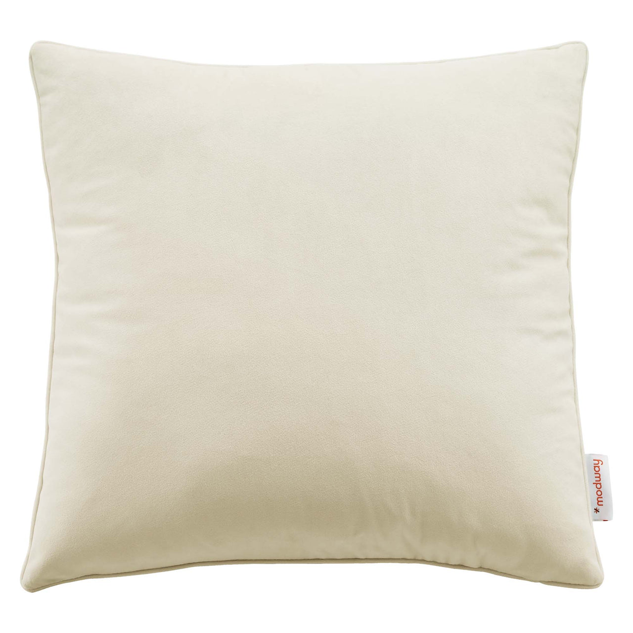 Velisse Luxe Velvet Throw Pillow, Small, Ivory