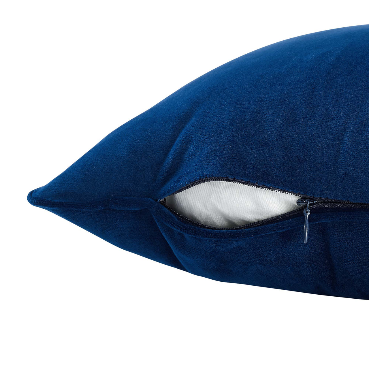 Dual Tone Velvet Accent Pillow, Navy & Blossom