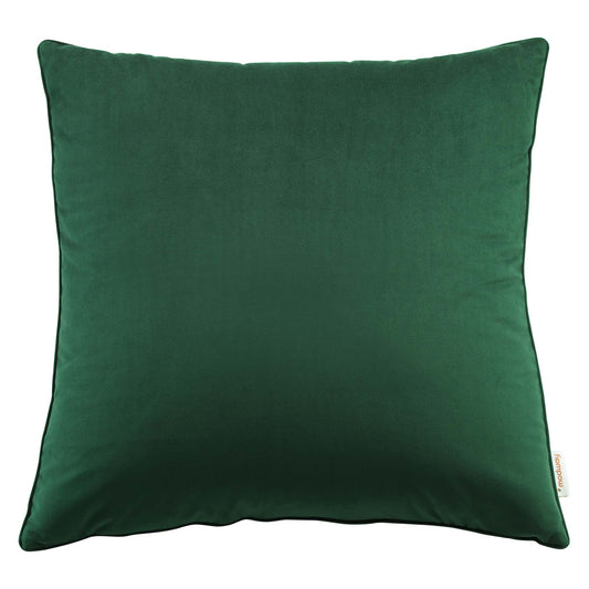 Enhance 24" Performance Velvet Throw Pillow, Green