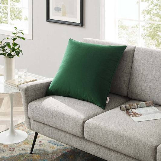 Velisse Luxe Velvet Throw Pillow, Large, Green
