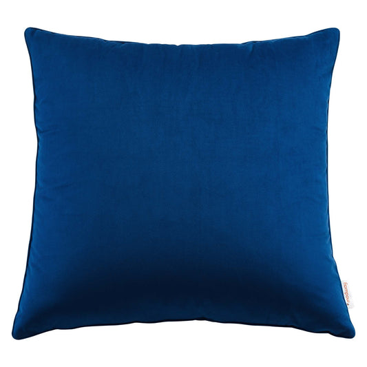 Enhance 24" Performance Velvet Throw Pillow, Navy