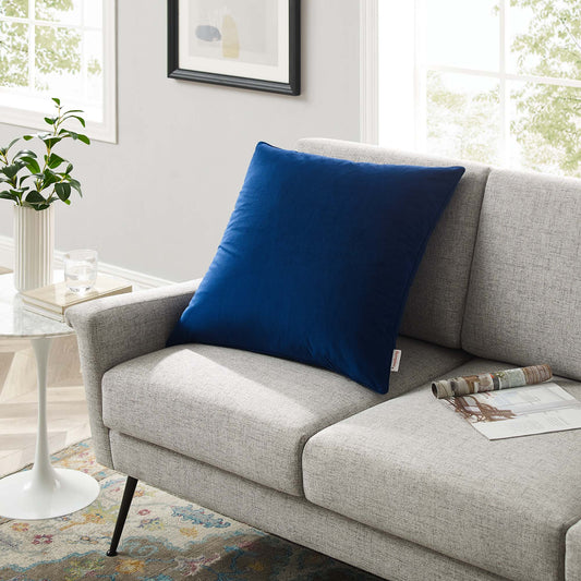 Velisse Luxe Velvet Throw Pillow, Large, Navy