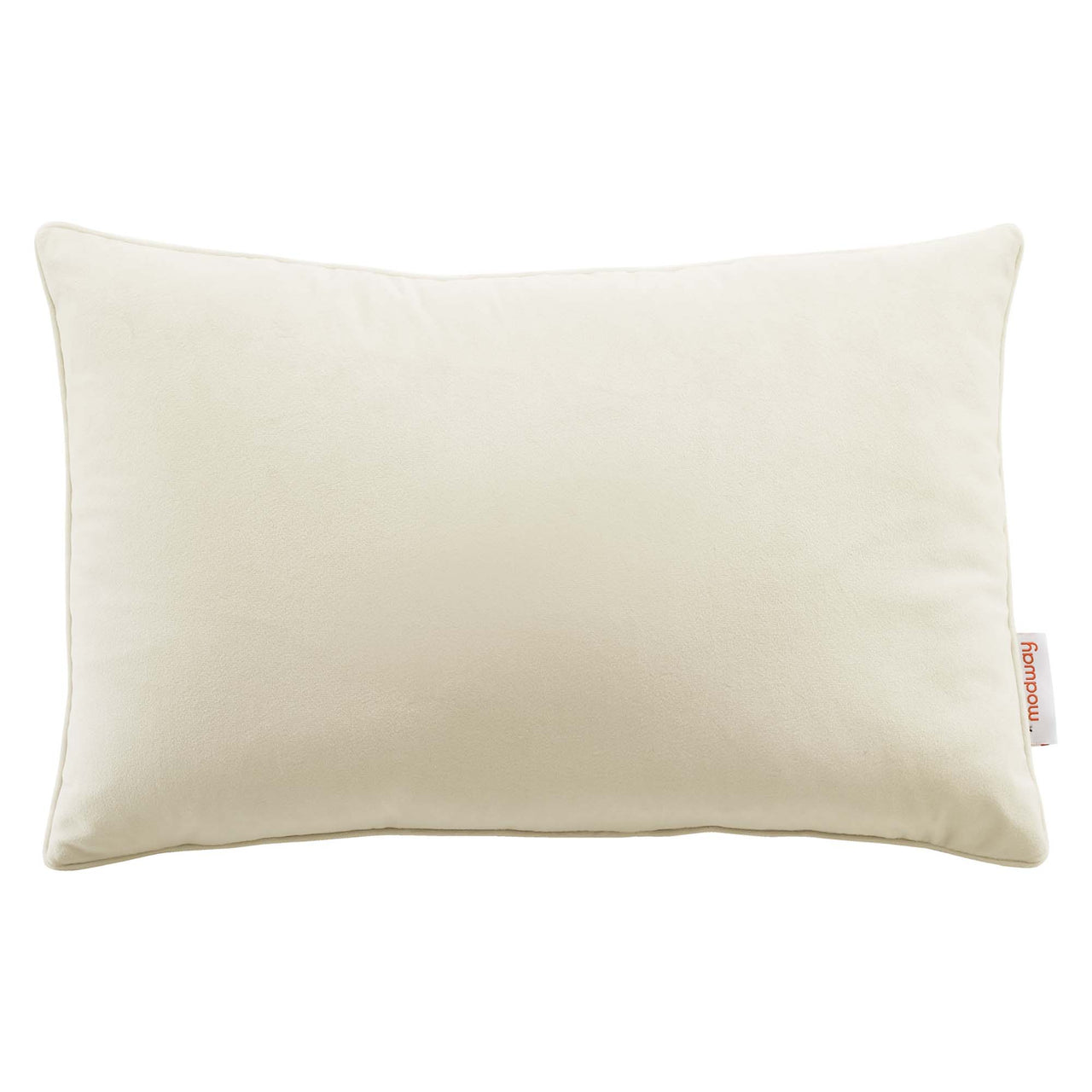 Velisse Luxe Velvet Contour Throw Pillow, Small, Ivory