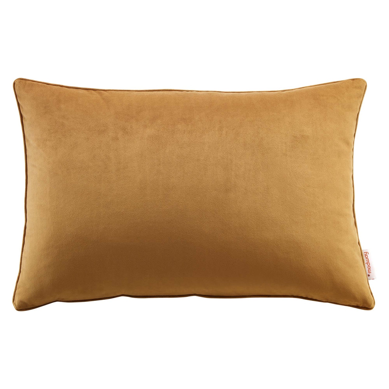 Velisse Luxe Velvet Contour Throw Pillow, Large, Cognac