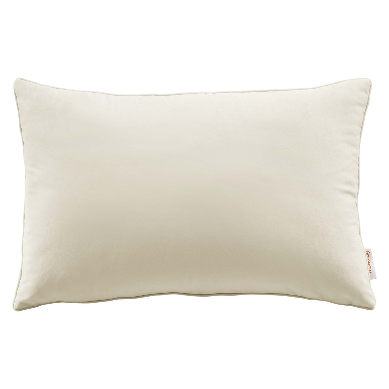 Velisse Luxe Velvet Contour Throw Pillow, Large, Ivory