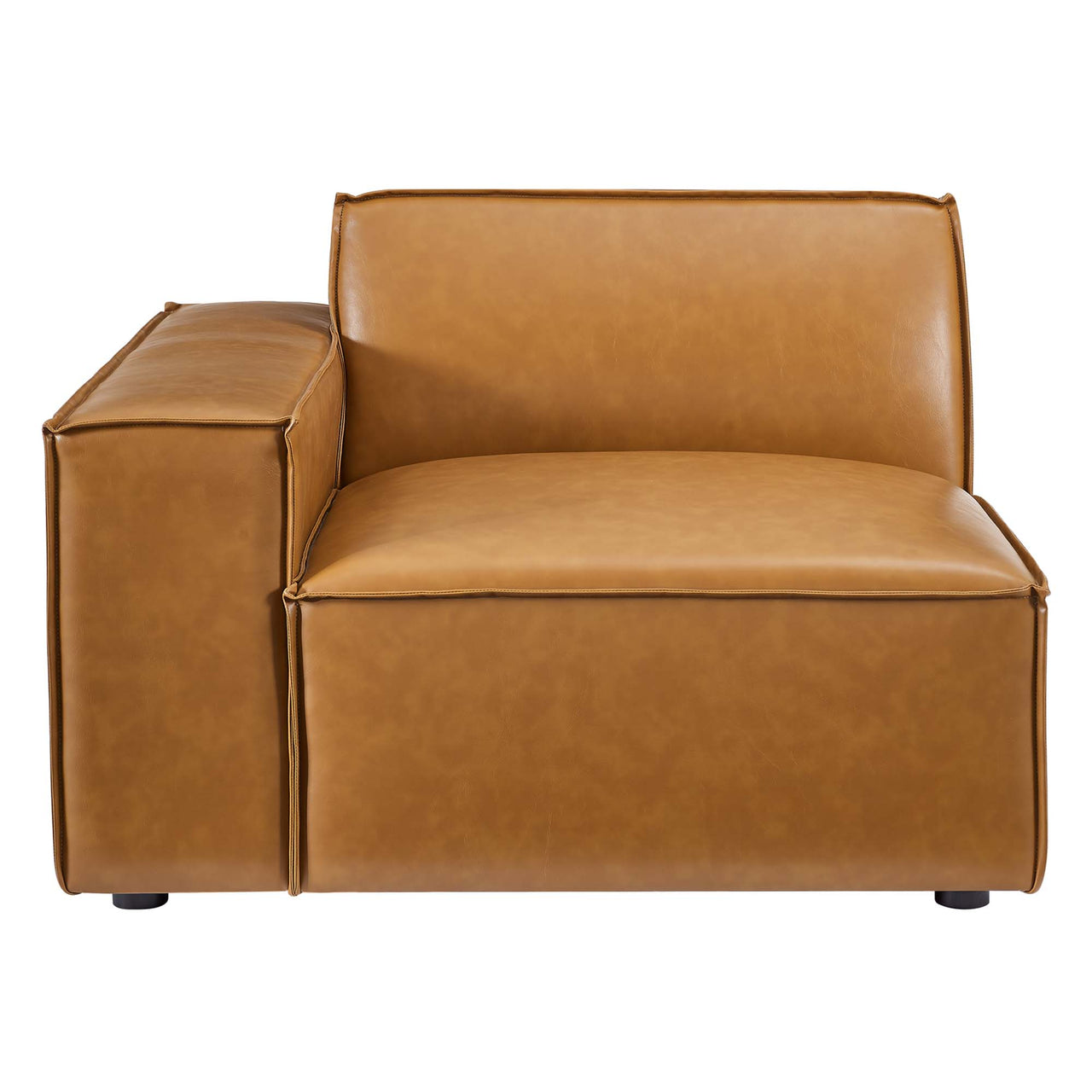 Phoenix 5-Piece Modular Eco-Leather L-Shaped Sectional, Tan
