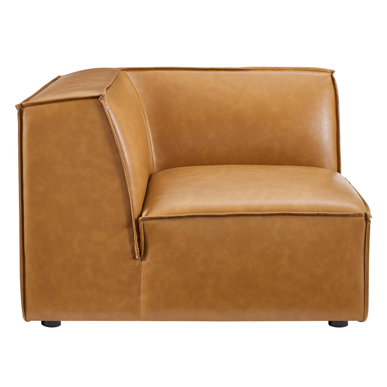 Phoenix 5-Piece Modular Eco-Leather Corner Sectional, Tan