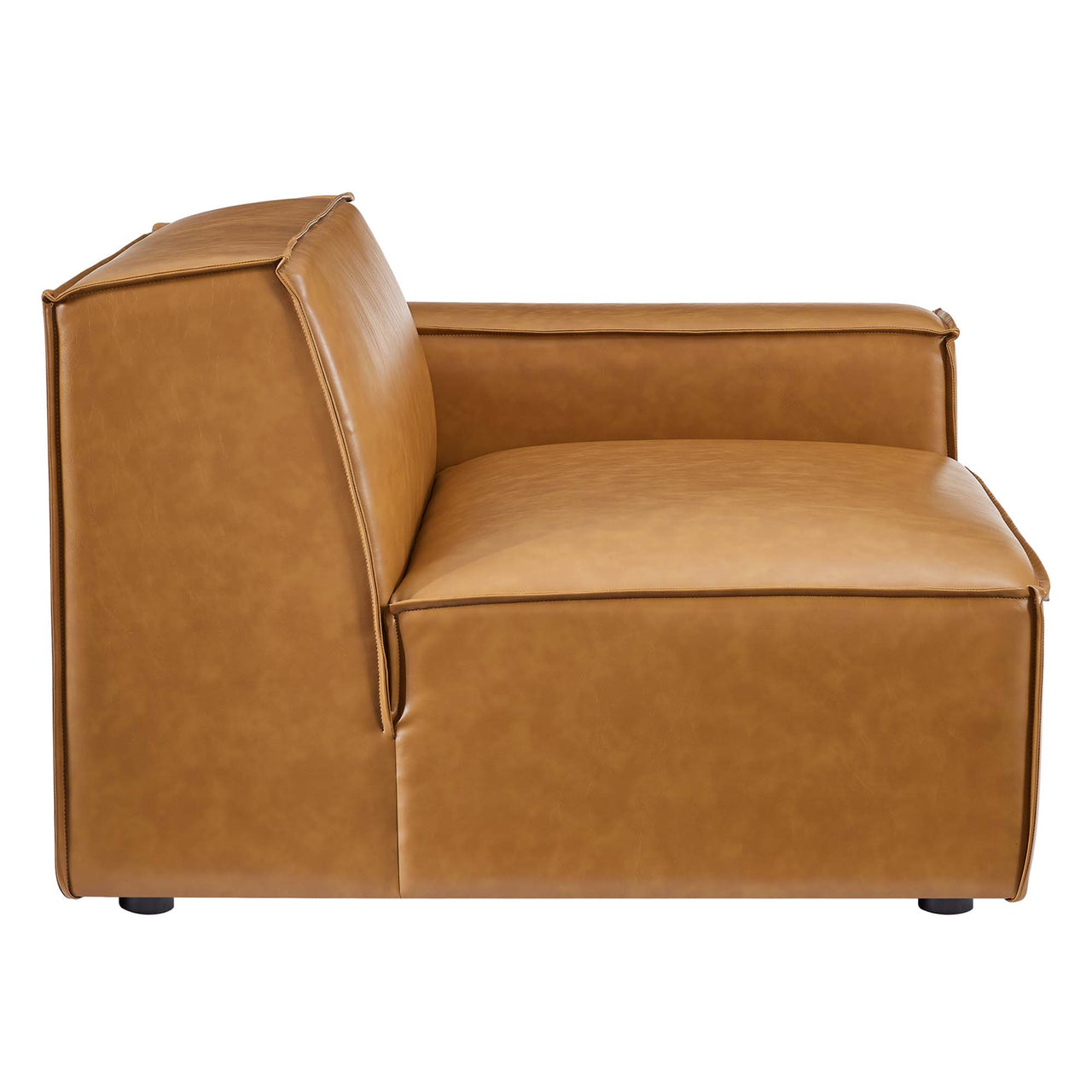 Phoenix 5-Piece Modular Eco-Leather Corner Sectional, Tan