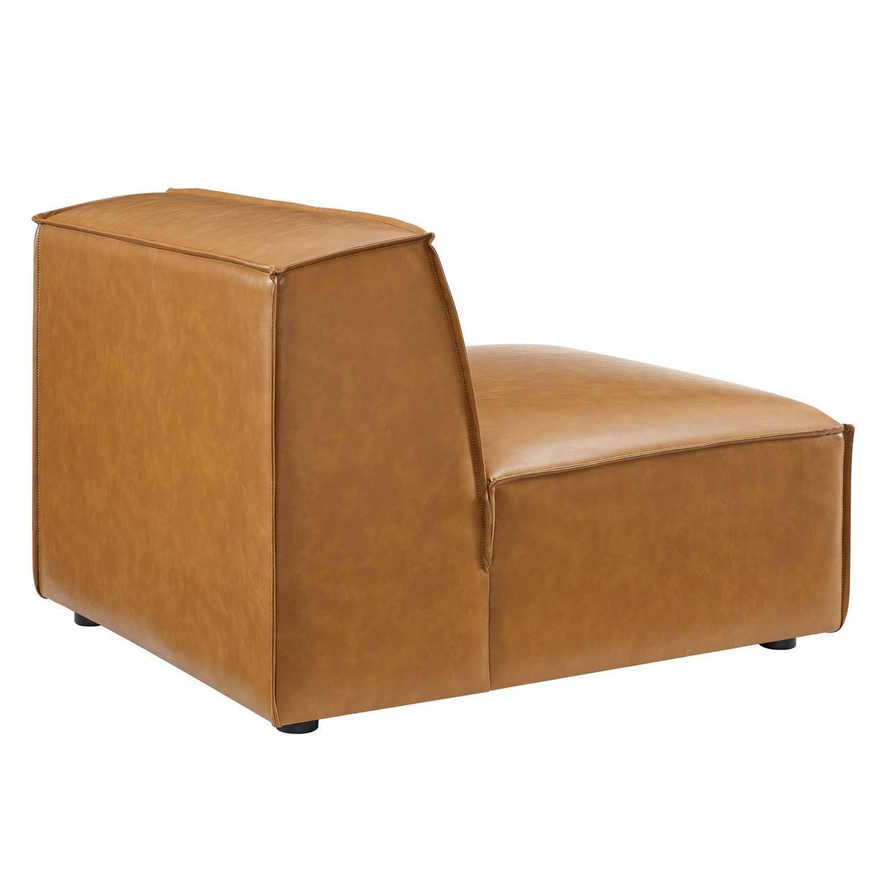 Phoenix 6-Piece Modular Eco-Leather U-Shaped Sectional, Tan