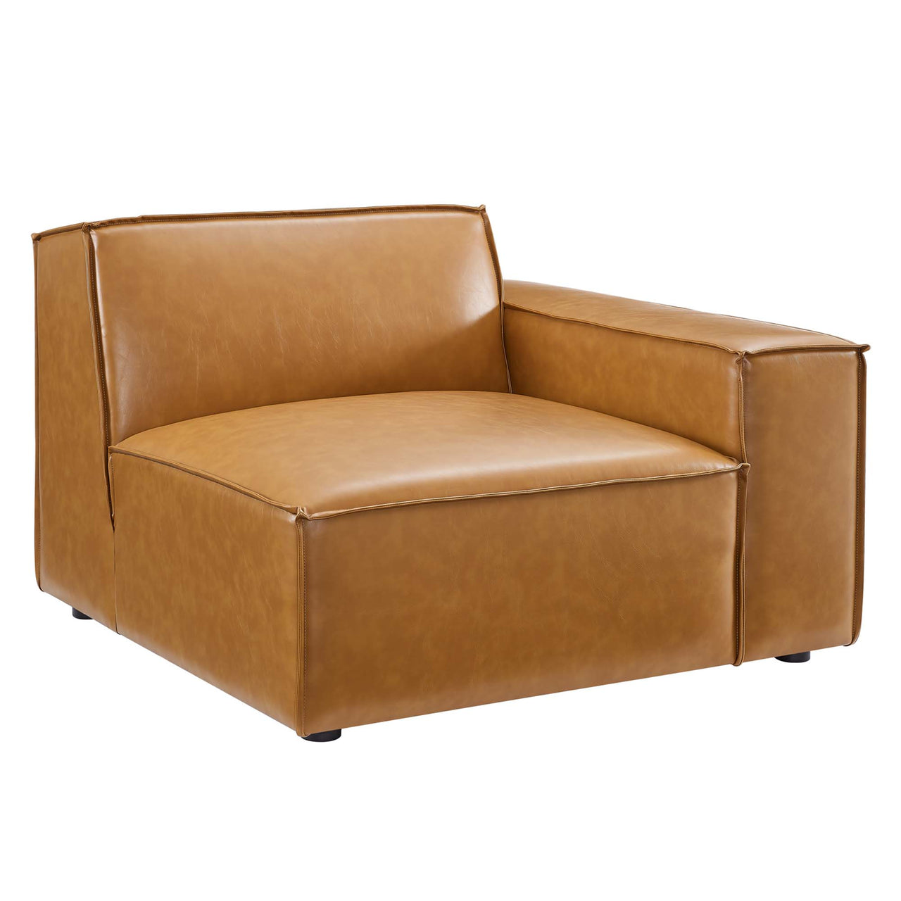 Phoenix 6-Piece Modular Eco-Leather U-Shaped Sectional, Tan