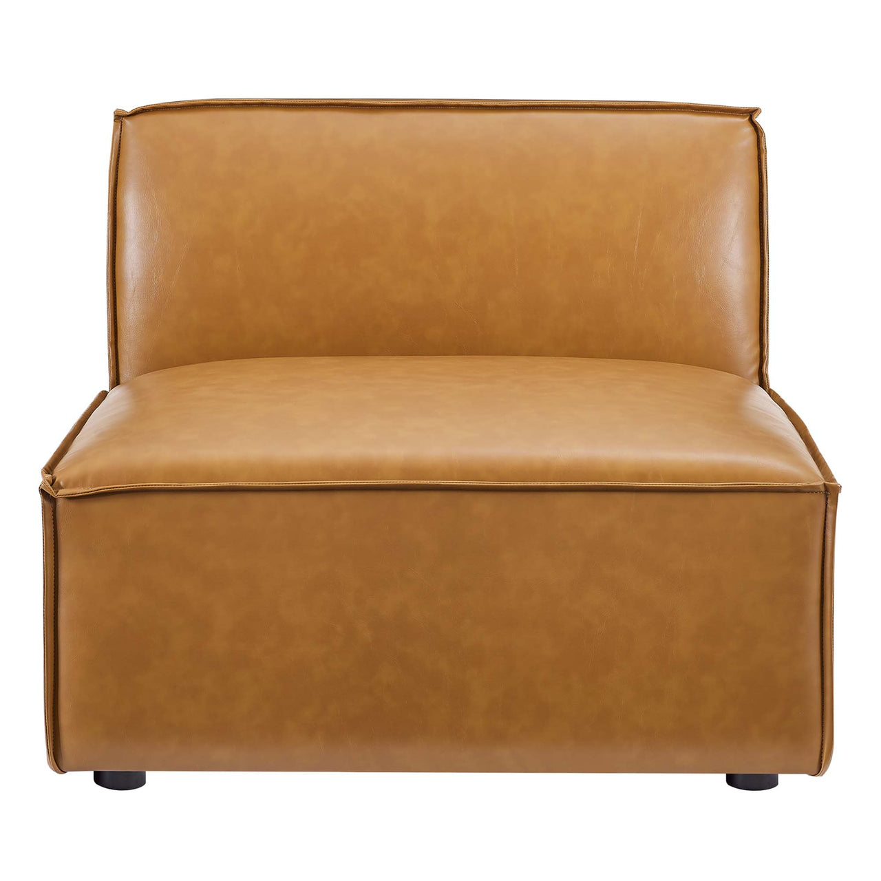 Phoenix 8-Piece Modular Eco-Leather U-Shaped Sectional, Tan