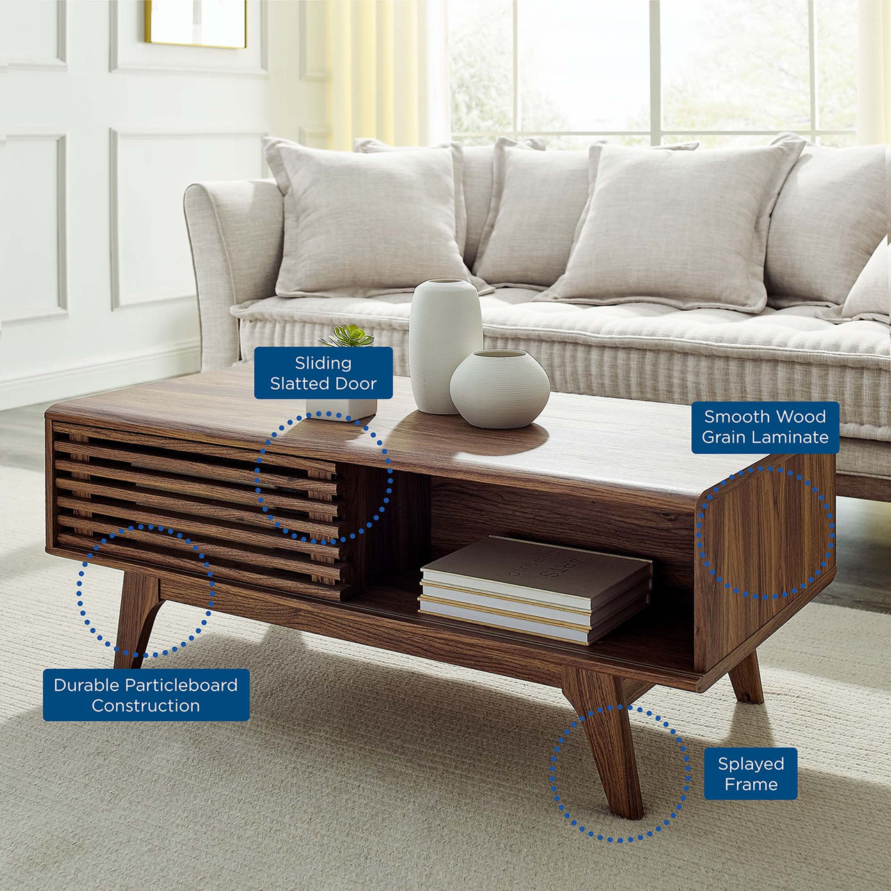 Ventra Coffee Table, Walnut