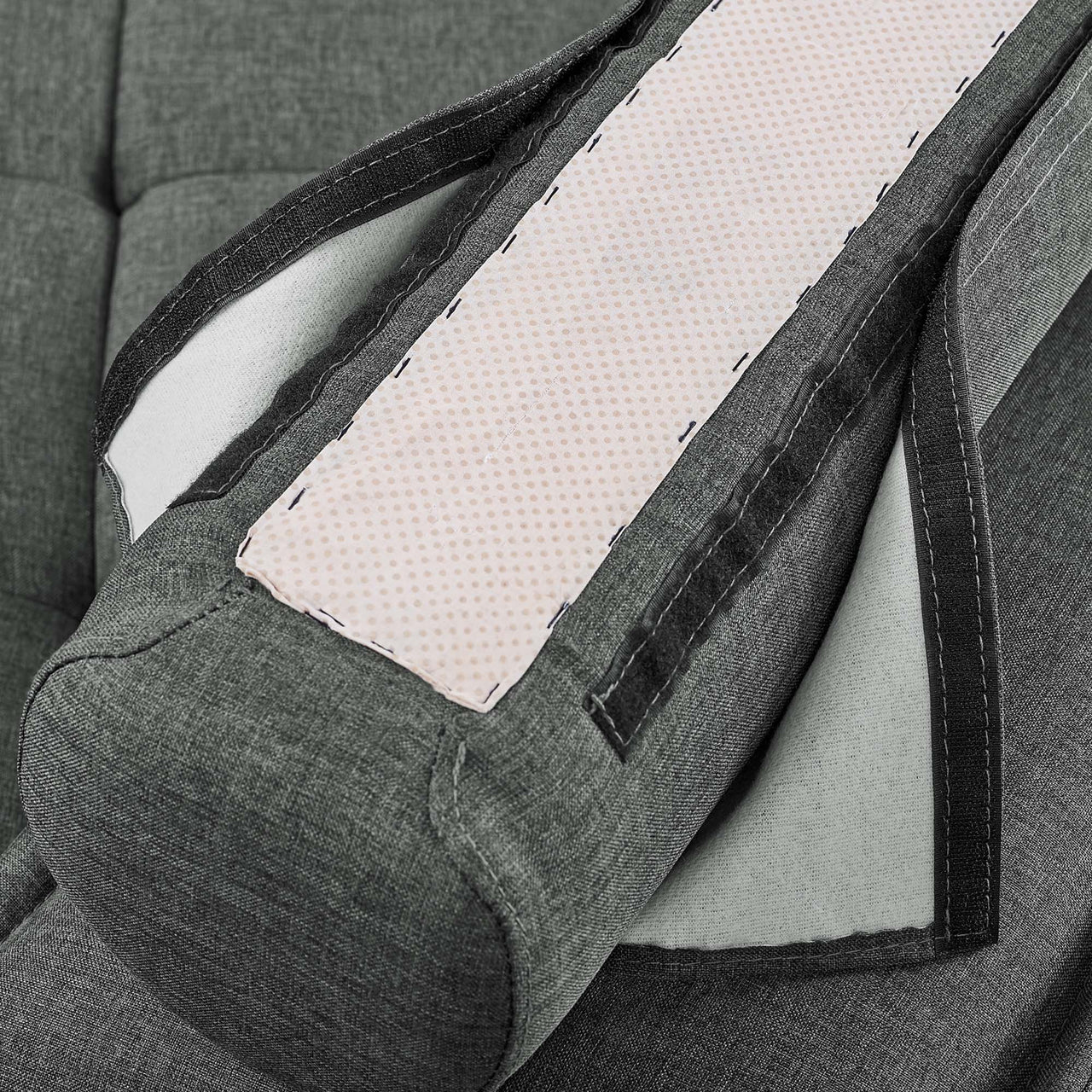 Introvert Fabric Armless Chair | Modular Sectional Component, Gray