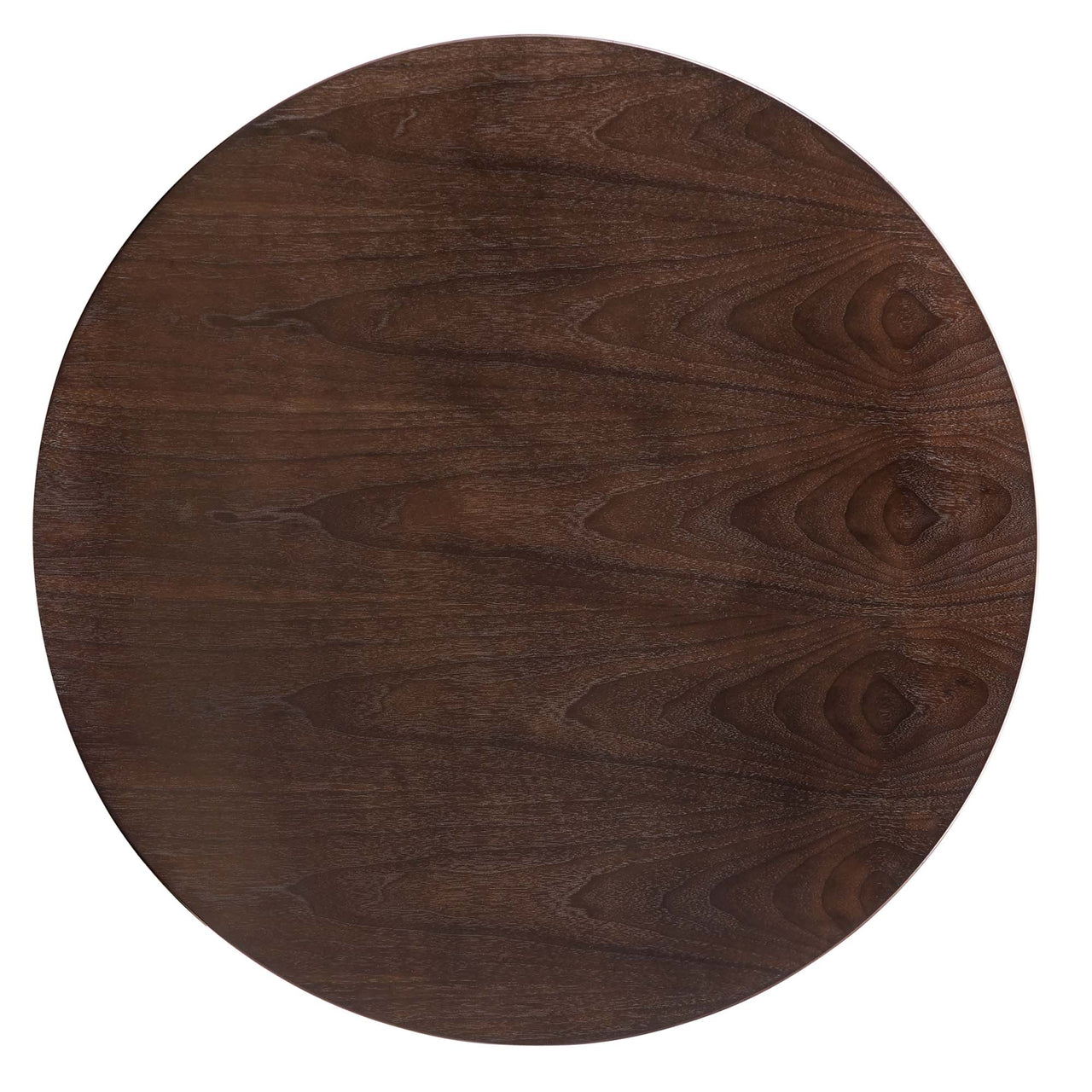Kavrin Round Dining Table, Medium, Gold & Cherry Walnut