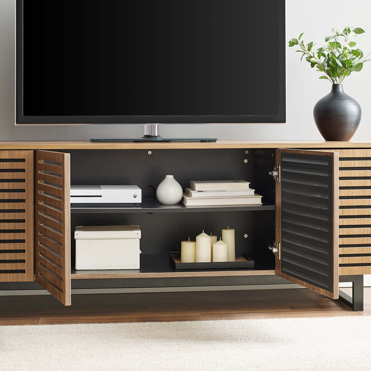 Keeper TV Stand, Large, Walnut