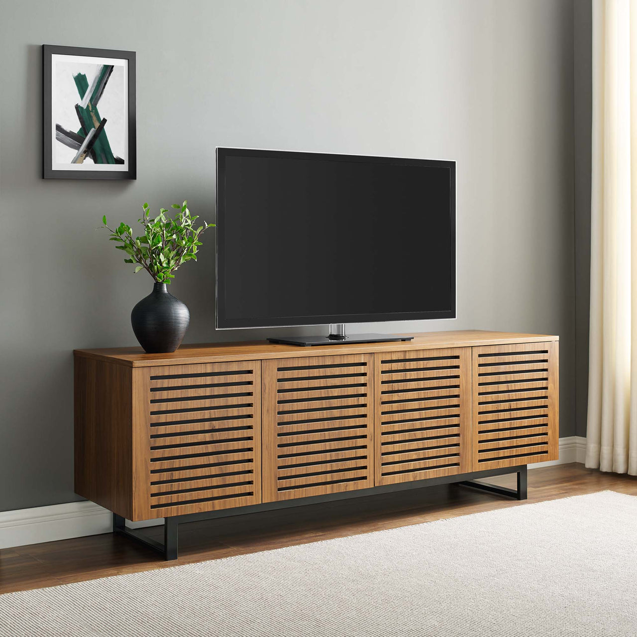 Keeper TV Stand, Large, Walnut