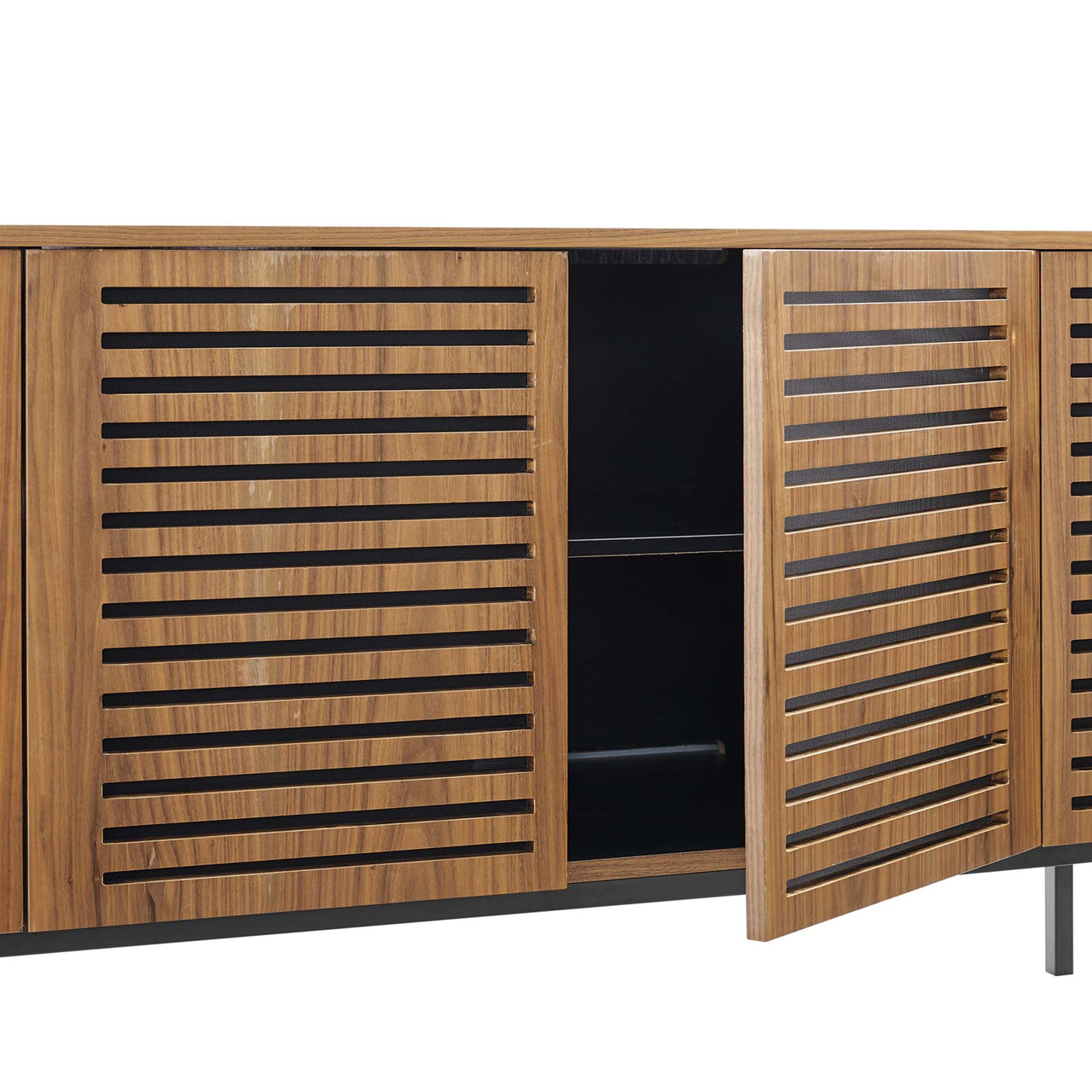 Keeper Tall TV Stand, Large, Walnut