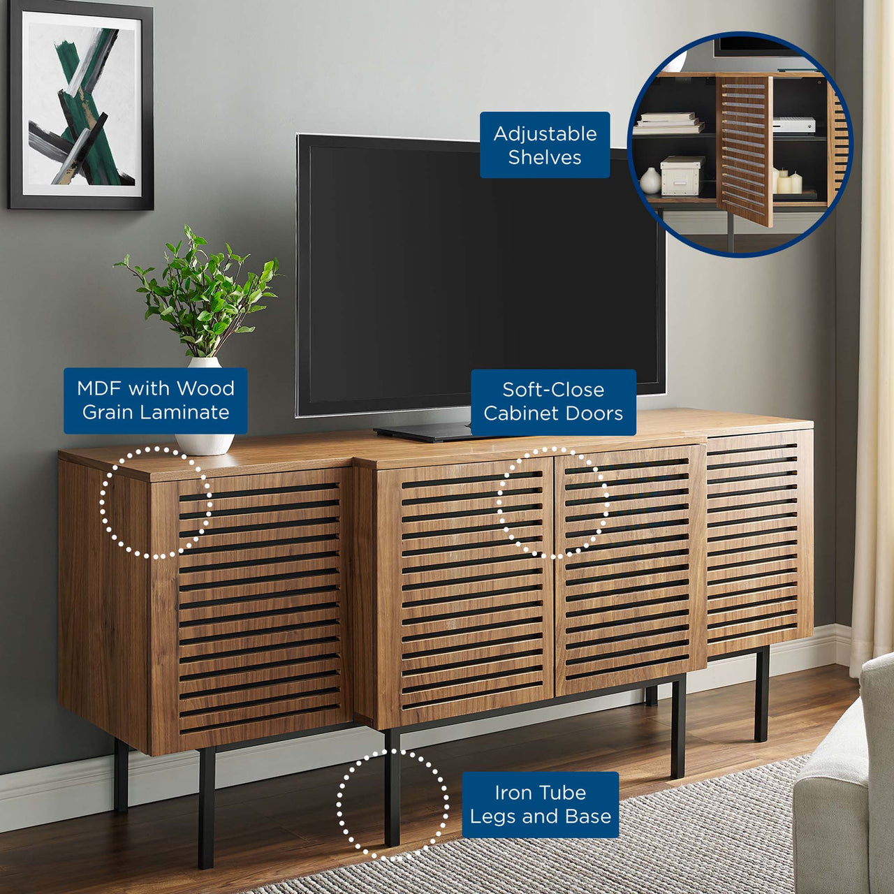 Keeper Sideboard | TV Stand, Walnut