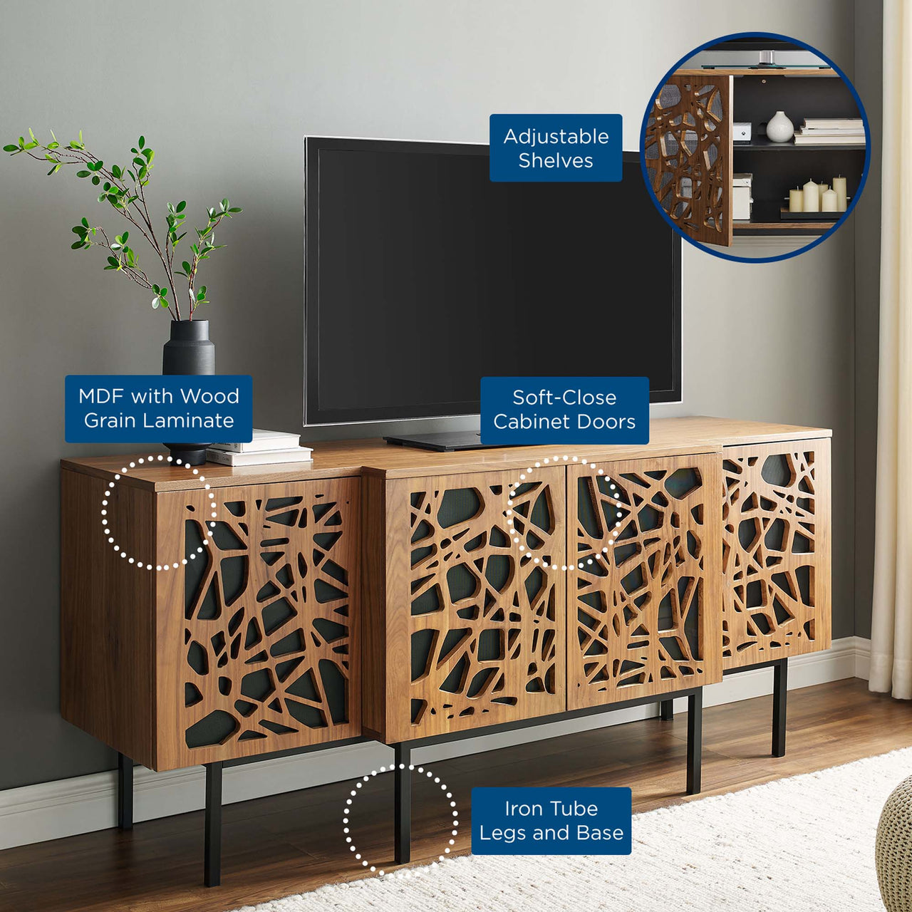 Avyrelle Sideboard | TV Stand, Walnut