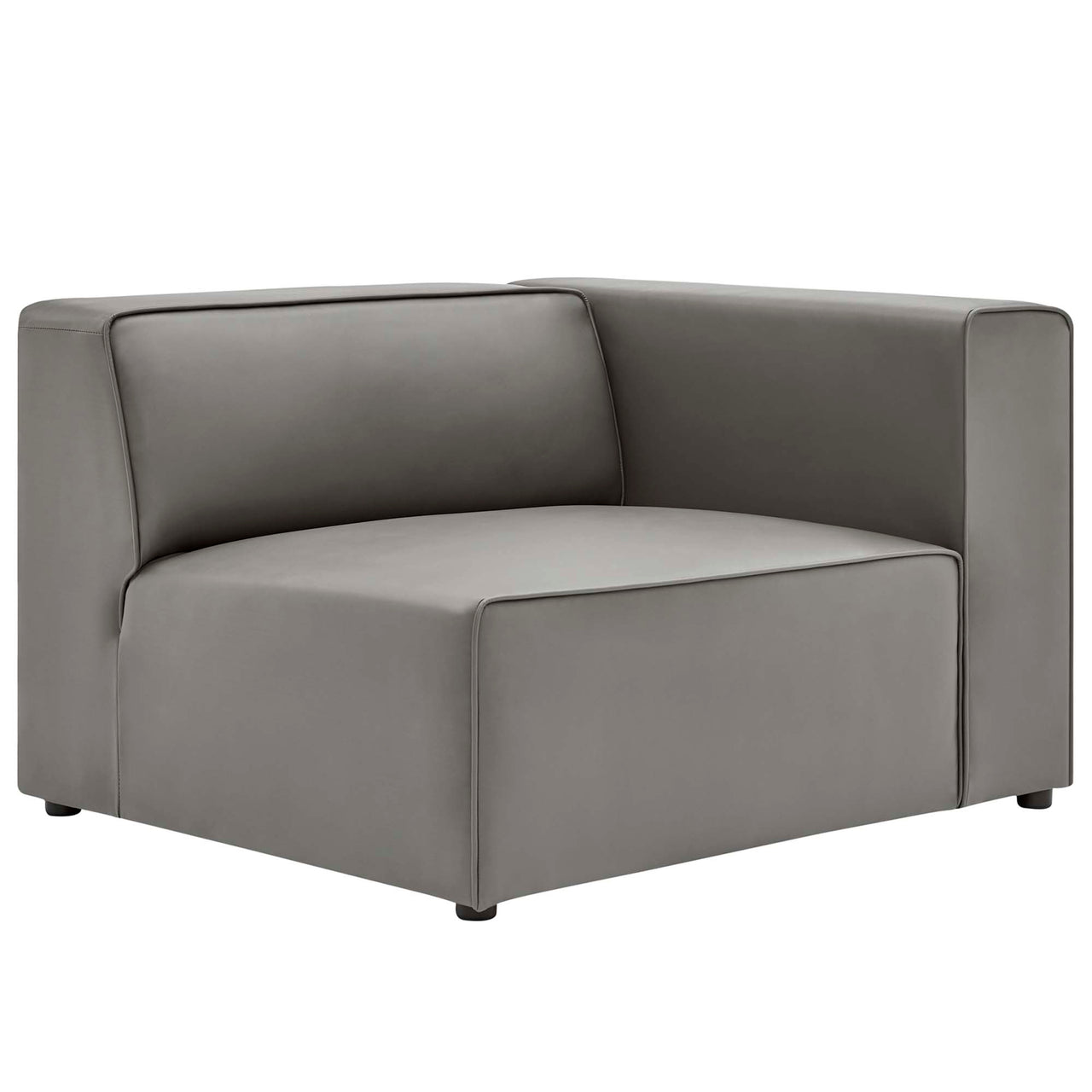 Coalesse 2-Piece Eco-Leather Loveseat Sectional, Gray