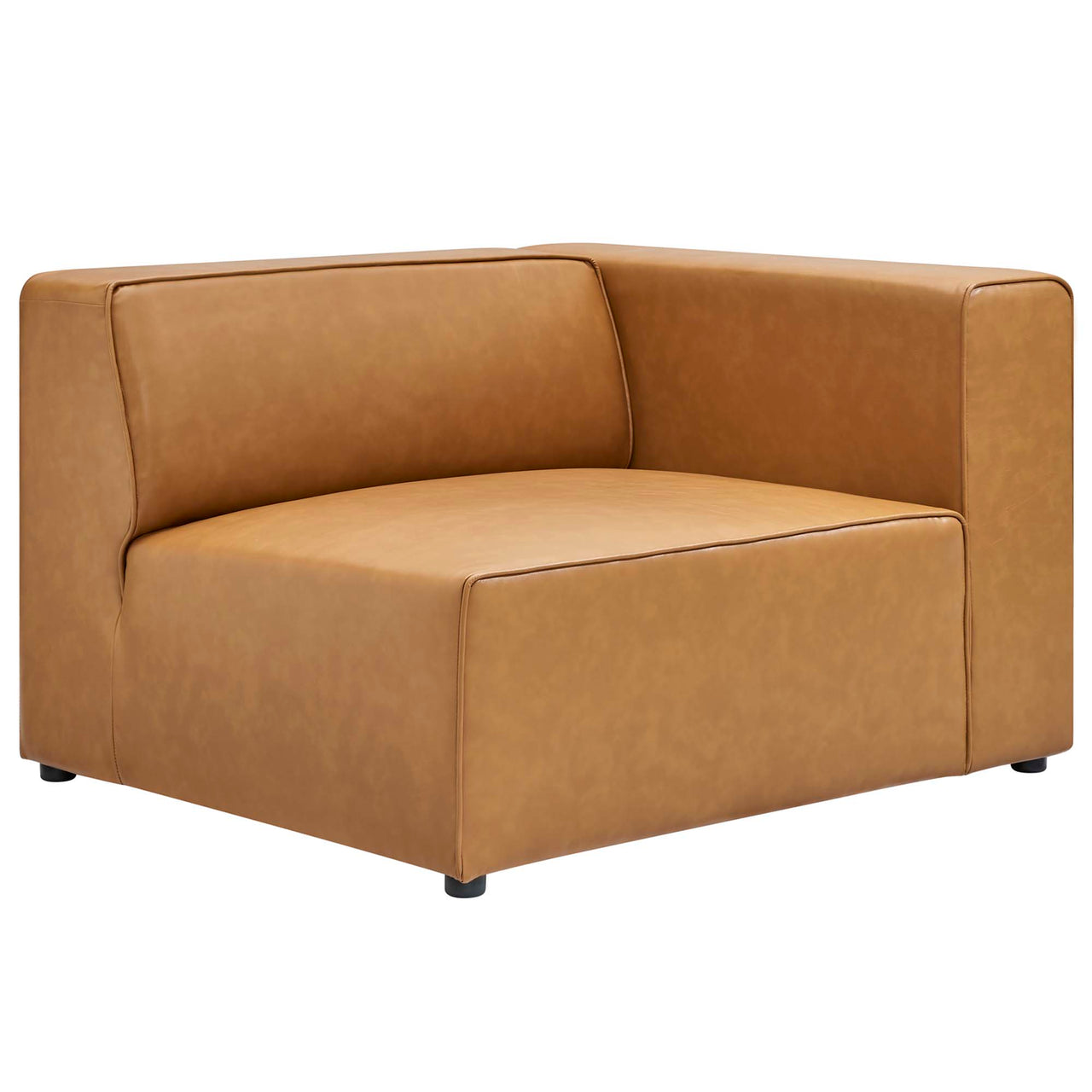 Coalesse 2-Piece Eco-Leather Loveseat Sectional, Tan