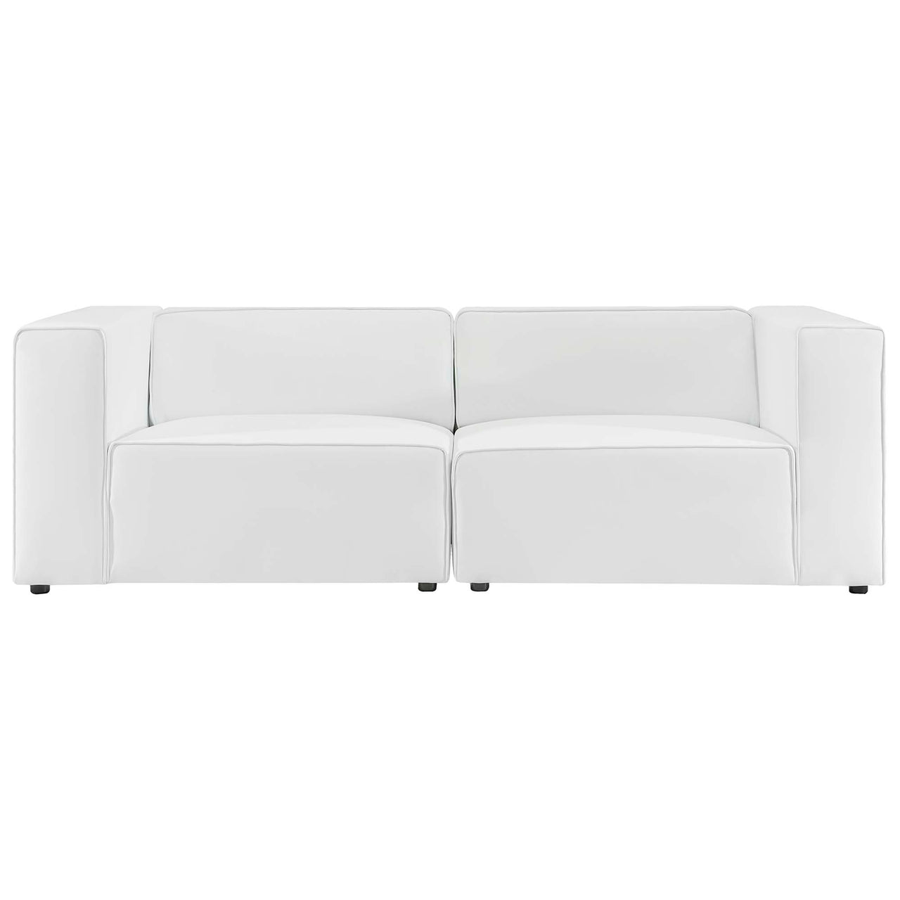 Coalesse 2-Piece Eco-Leather Loveseat Sectional, White