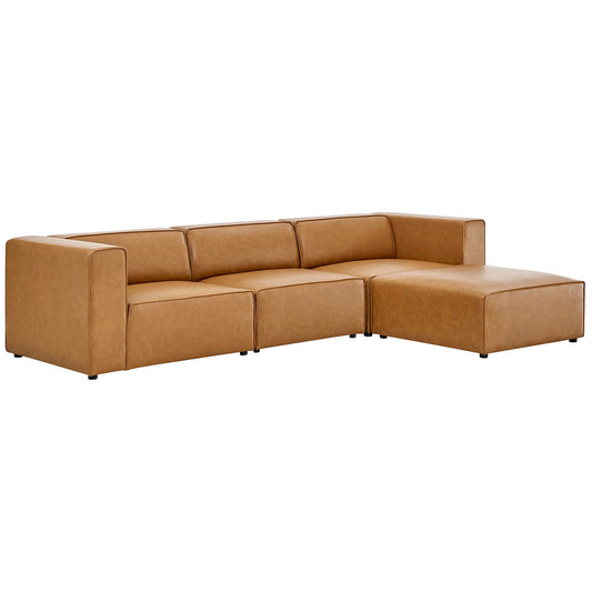 Coalesse 4-Piece Eco-Leather Sectional, Tan