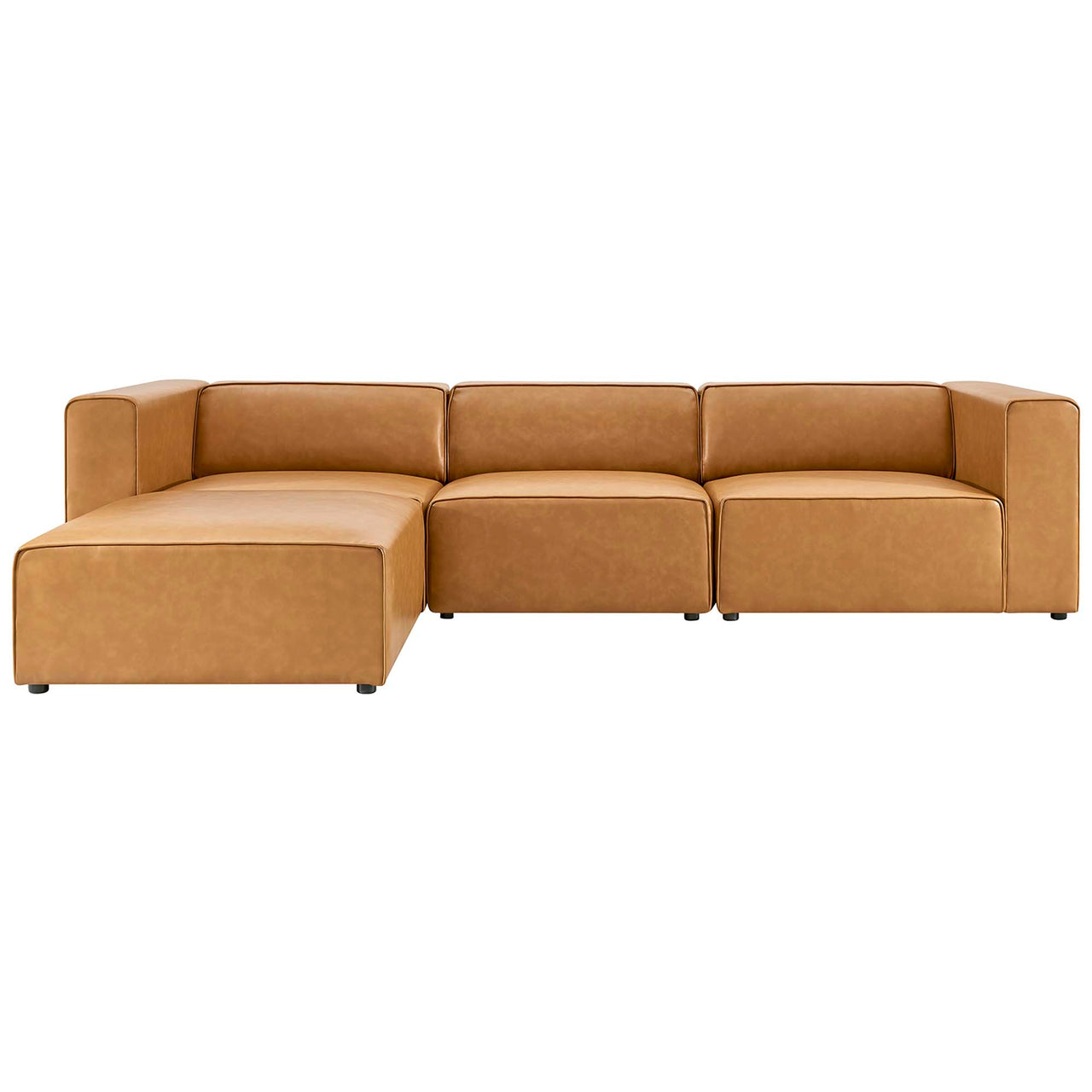 Coalesse 4-Piece Eco-Leather Sectional, Tan