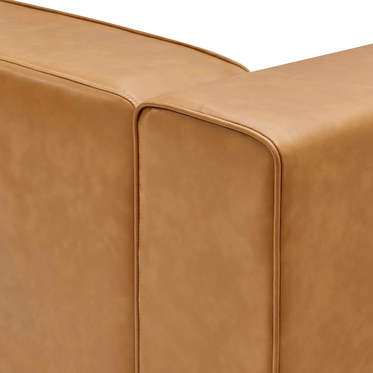 Coalesse 4-Piece Eco-Leather Sofa Sectional, Tan