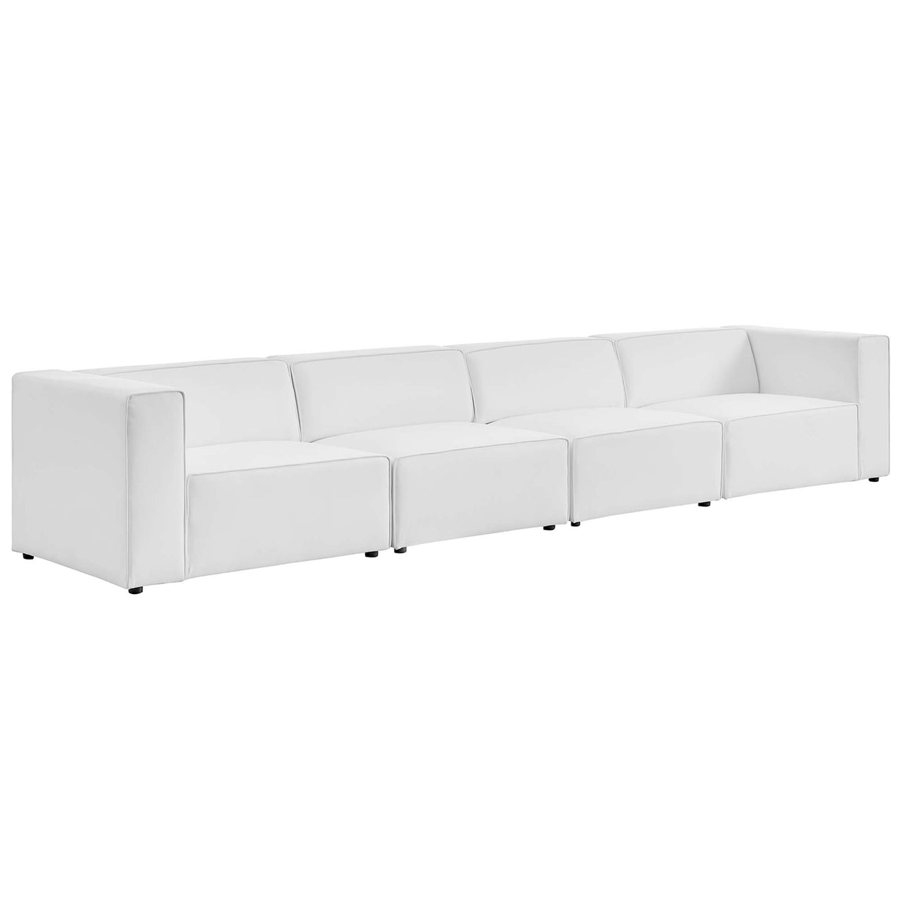Coalesse 4-Piece Eco-Leather Sofa Sectional, White