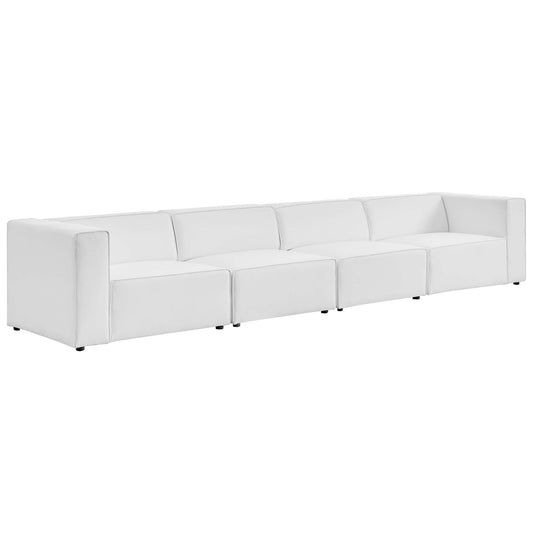 Coalesse 4-Piece Eco-Leather Sofa Sectional, White