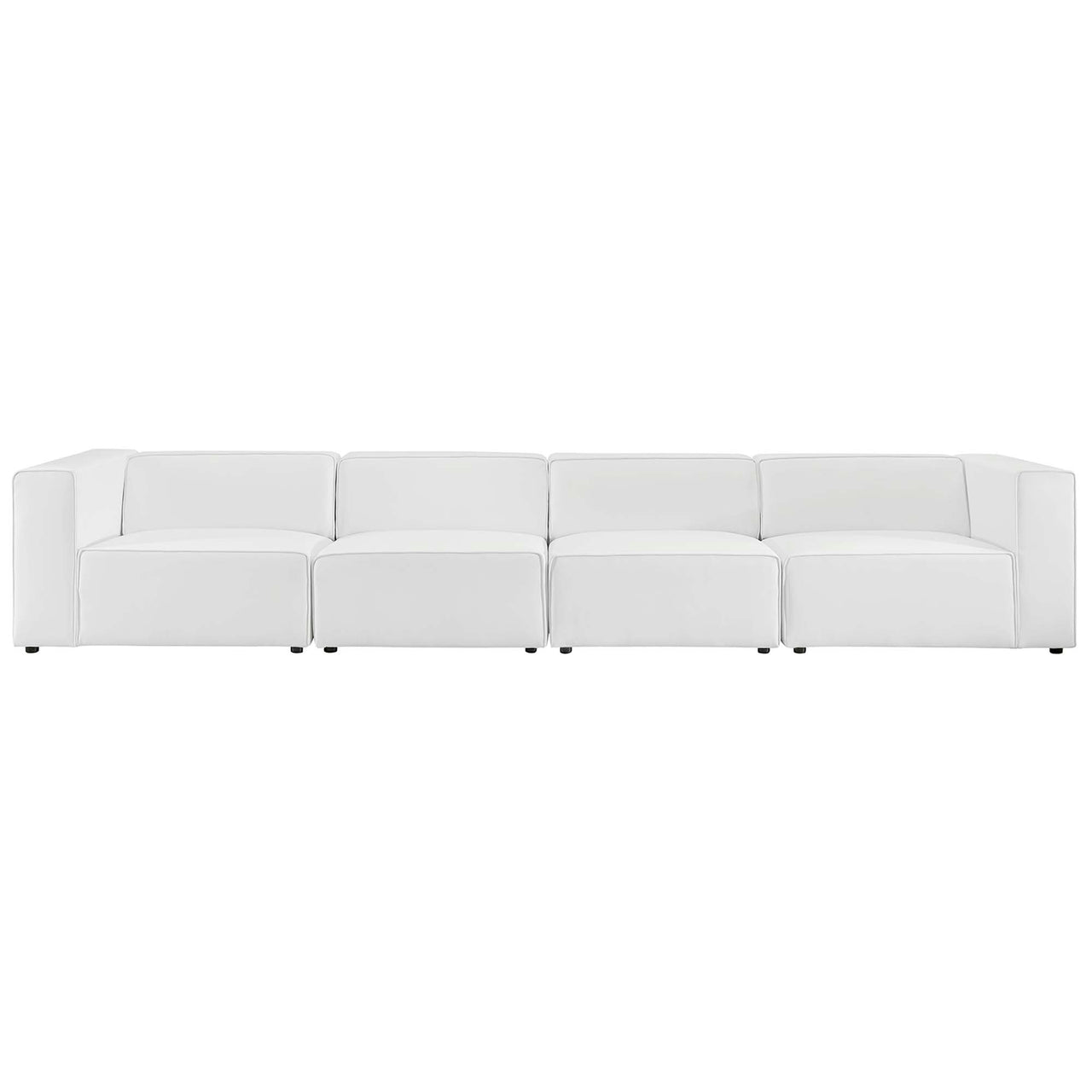 Coalesse 4-Piece Eco-Leather Sofa Sectional, White