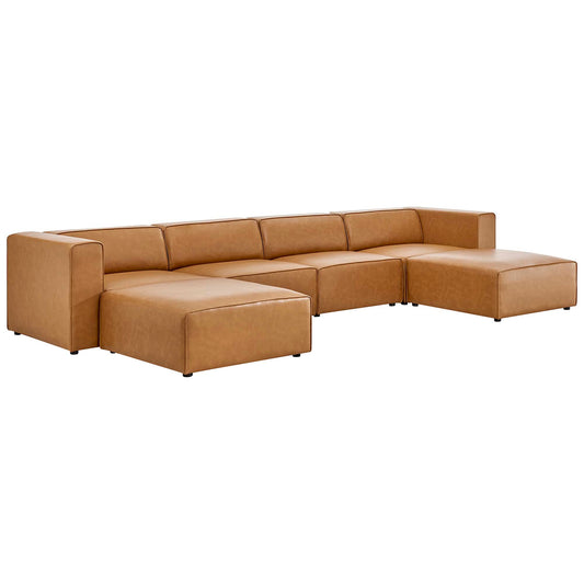 Coalesse 4-Piece Eco-Leather Sectional, Tan