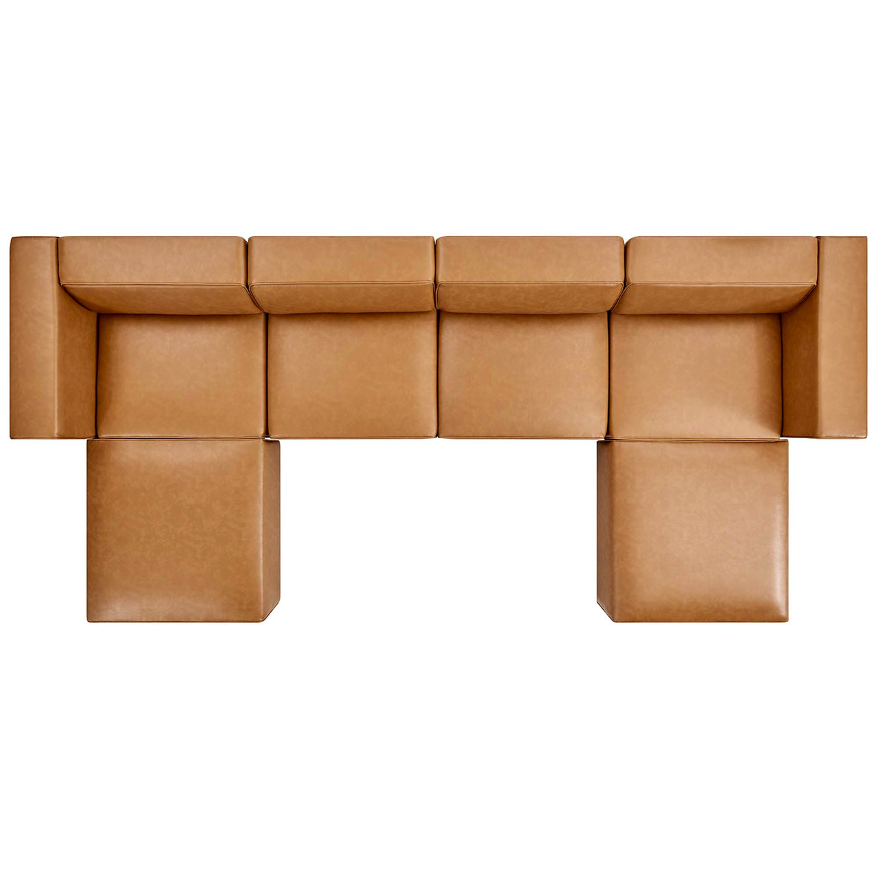 Coalesse 4-Piece Eco-Leather Sectional, Tan
