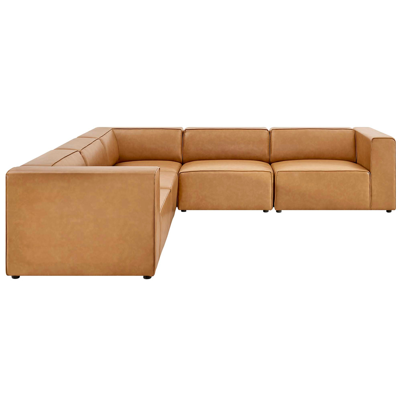 Coalesse 5-Piece Eco-Leather Sectional, Tan