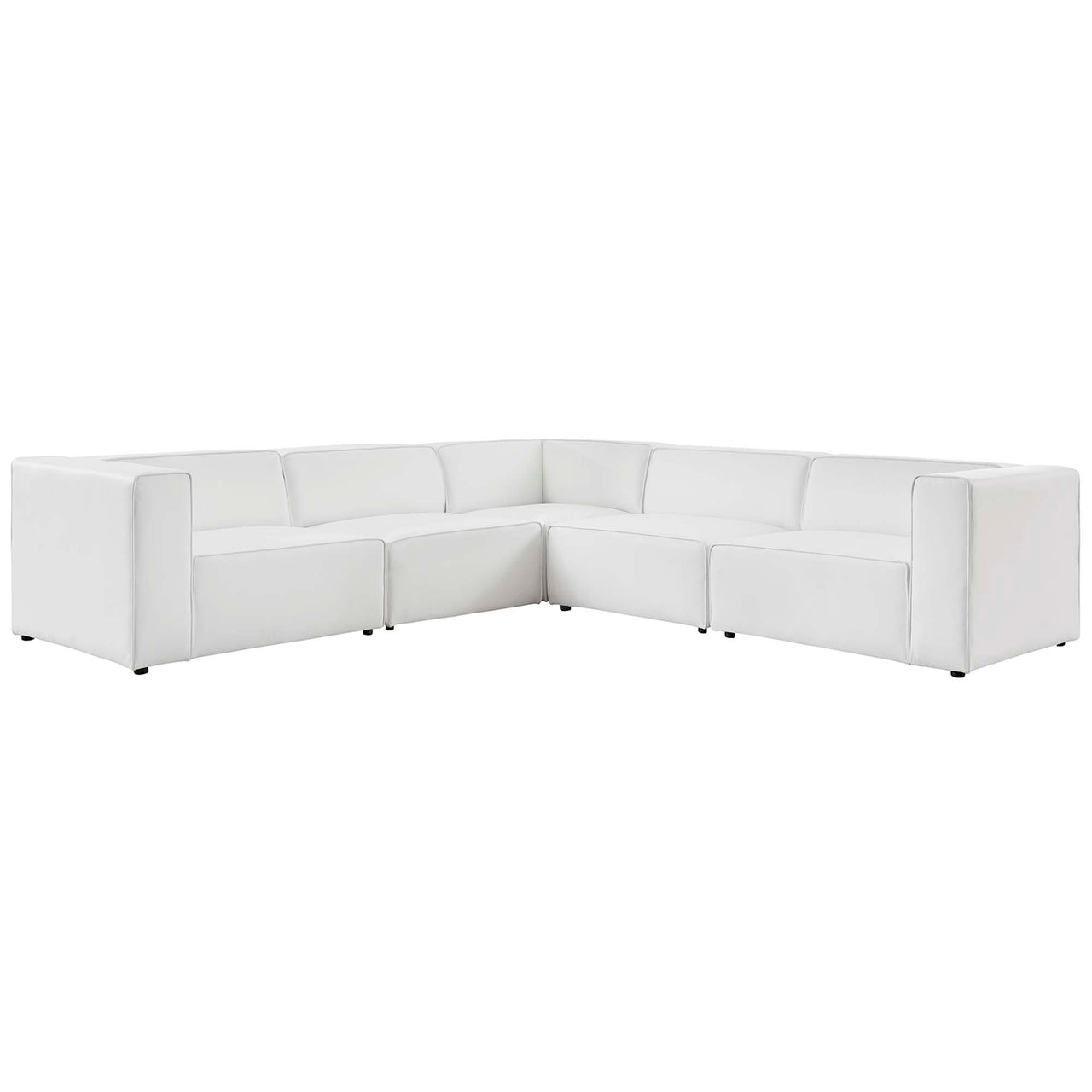 Coalesse 5-Piece Eco-Leather Sectional, White