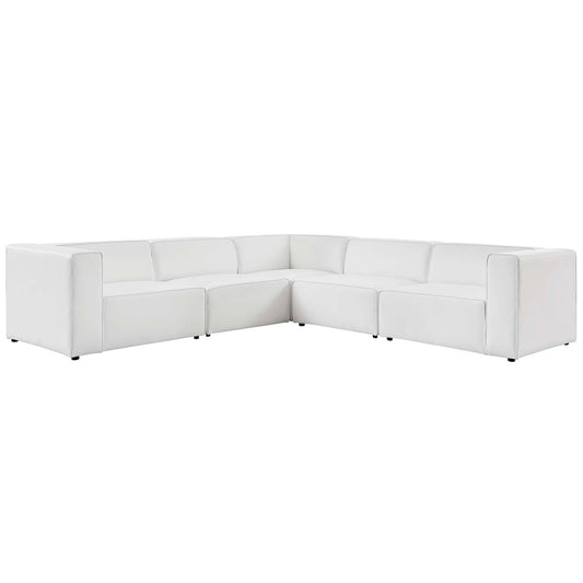 Coalesse 5-Piece Eco-Leather Sectional, White