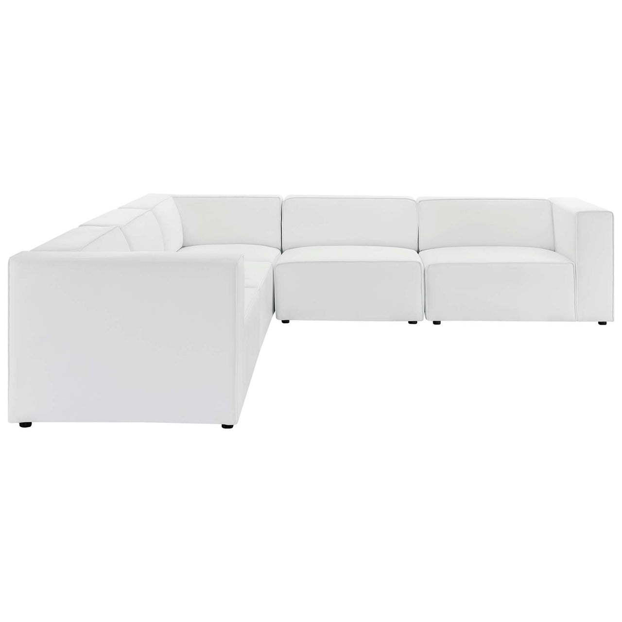 Coalesse 5-Piece Eco-Leather Sectional, White