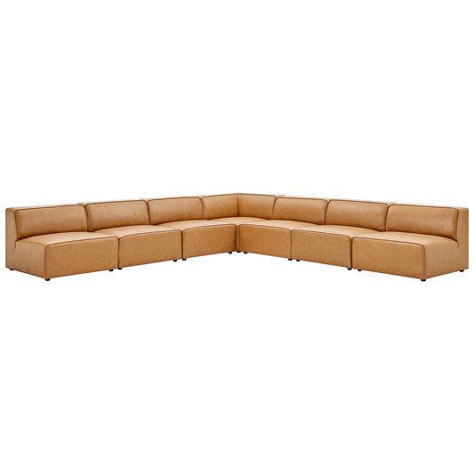 Coalesse 7-Piece Eco-Leather Sectional, Tan